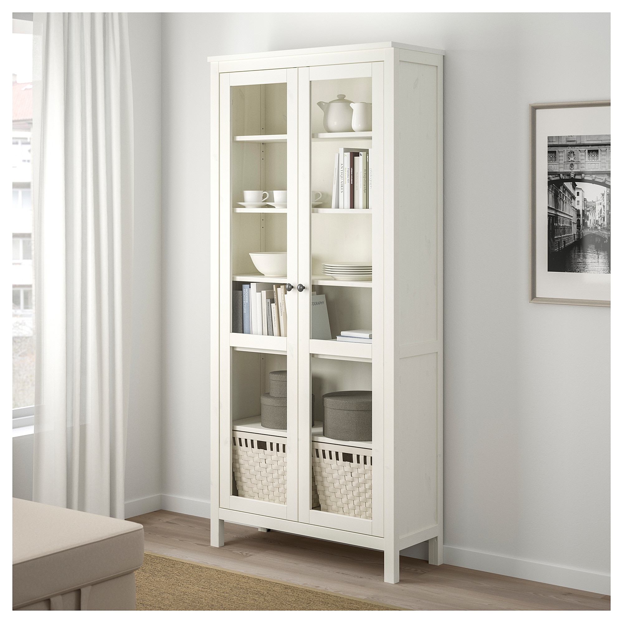 Hemnes хемнэс шкаф витрина