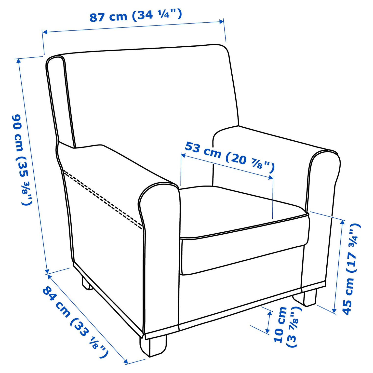 Размеры кресла икеа