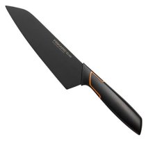 Кухонний ніж санток Fiskars Edge 17 см | Чорний / Помаранчевий