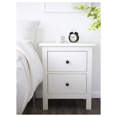 Hemnes хемнэс комод с 3 ящиками белая морилка 108x96 см