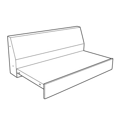 IKEA Каркас 2-местной секции RATORP (ИКЕА РОТОРП) 00350946