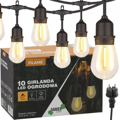 Декоративная гирлянда Garden Line 10 LED 10 м Теплый-белый SOL1243