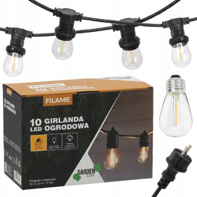 Декоративная гирлянда Garden Line 10 LED 10 м Теплый-белый SOL1236