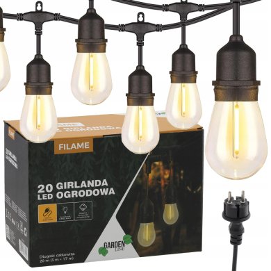 Декоративная гирлянда Garden Line 20 LED 20 м Теплый-белый SOL1250