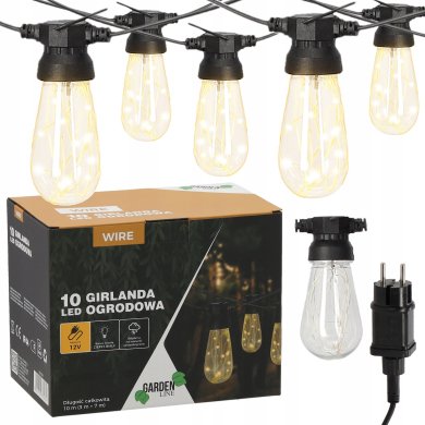 Декоративная гирлянда Garden Line 10 LED 10 м Теплый-белый SOL1274