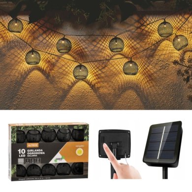 Гірлянда на сонячній батареї Garden Line 10 LED 3,8 м Теплий-білий SOL3651