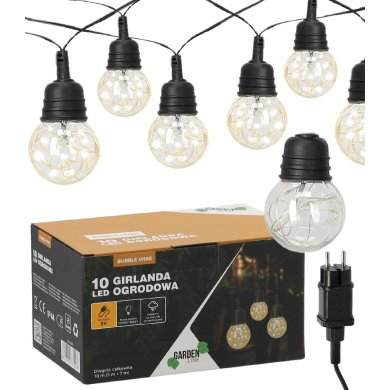 Декоративная гирлянда Garden Line 10 LED 10 м Теплый-белый SOL1298